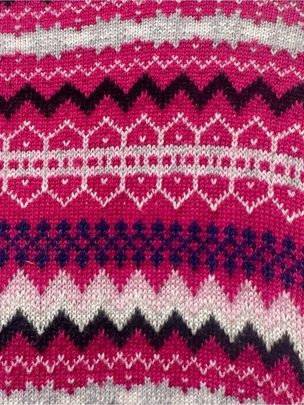 Talbots Pink Multi-Pattern V-Neck Button-Front Cardigan L - Picture 3 of 3